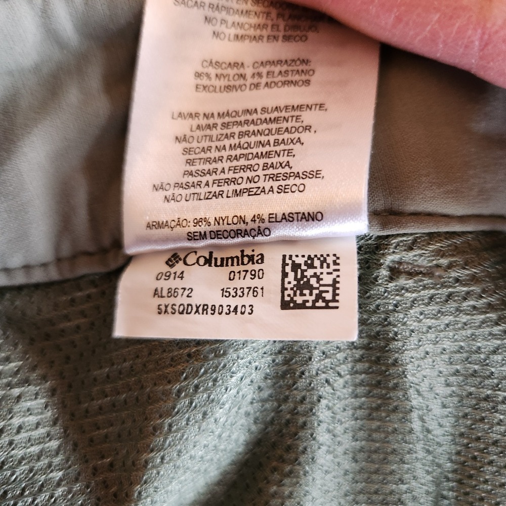 Columbia Womens Omni Shield Advanced Repellency Capris Long Shorts Sz 10 Green - Picture 15 of 16